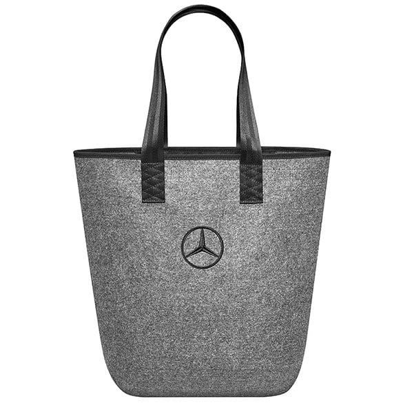Einkaufstasche grau Filz mit gesticktem Stern Original Mercedes Benz