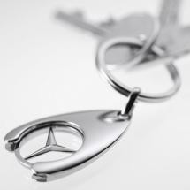 Schlüsselanhänger Einkaufs-Chip Stern silber Original Mercedes-Benz Collection | B66956285