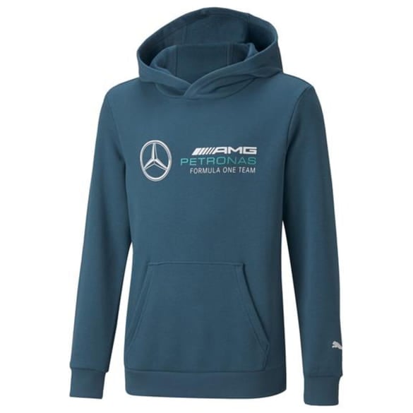 Kids sweathoody AMG Petronas Formula 1 logo blue Genuine Mercedes-Benz