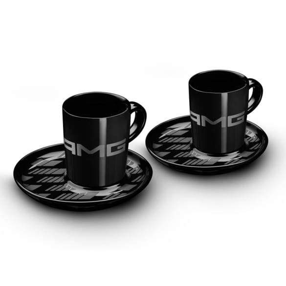 AMG Espresso cups 4-piece set black 80ml Genuine Mercedes-AMG