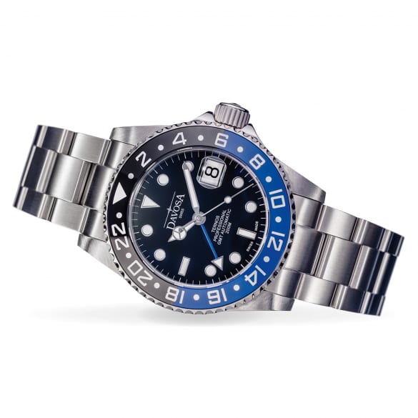 DAVOSA Ternos Professional TT GMT watch 42mm Automatic black / blue
