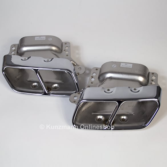 genuine Mercedes-Benz | AMG performance exhaust tips | A-Class | W176 | W176-AMG-PF-Blenden