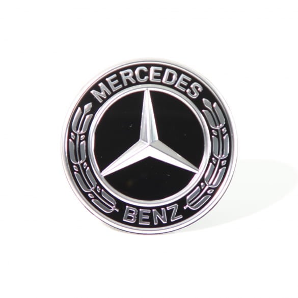 Emblem mit Stern schwarz Motorhaube Original Mercedes-Benz