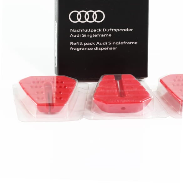 Nachfüllpack Duftspender Singleframe rot mediterran drei Duftsticks Original Audi