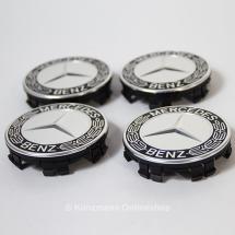 Mercedes-Benz laurel design wheel hub inserts set in black | A17140001259040