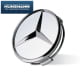 Mercedes-Benz Nabendeckel in Titansilber mit Chromstern