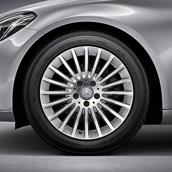 Mercedes-Benz 17 Zoll Felgensatz C-Klasse W205 Vielspeichen-Rad vanadium silber