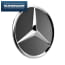 Mercedes-Benz Nabendeckel in Titangrau / Himalaya Grey mit Chromstern