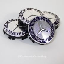 Nabendeckel Satz Mercedes-Benz Lorbeerkranz in Blau | A17140001255337