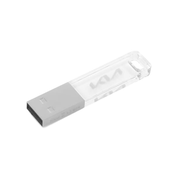 USB stick 8GB Transparent with light effect Genuine KIA | KIA10347