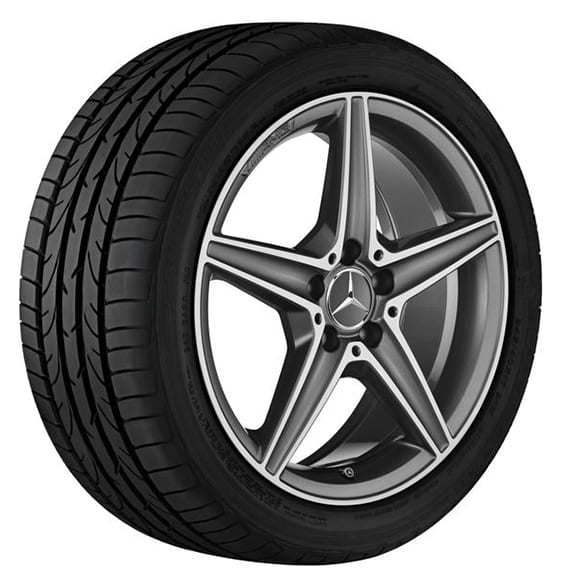 AMG summer wheels 18 inch C-Class Cabriolet A205 titanium grey complete wheel Genuine Mercedes-Benz