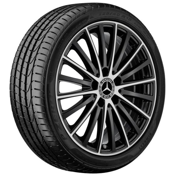 Summer wheels 17 inch C-Class Cabriolet A205 black complete wheel set Genuine Mercedes-Benz