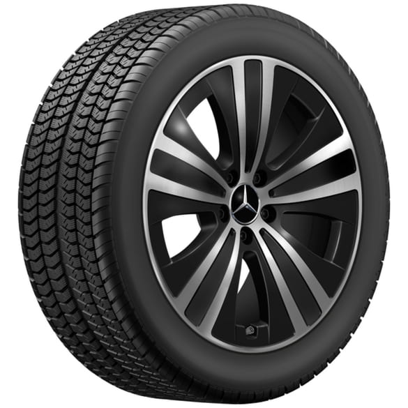 winter wheels 19 inch EQE sedan V295 black complete wheels set Genuine Mercedes-Benz | Q44054311004A+Q440141715490/500