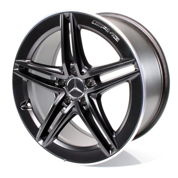 19 inch AMG wheels CLA 45 118 5 double spokes black Genuine Mercedes-AMG