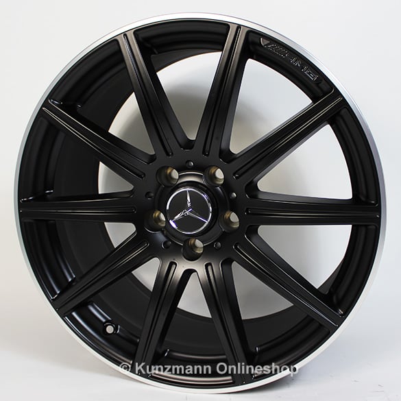 CLS 63 AMG 19-inch alloy wheel set | 10-spoke alloy wheels | Mercedes-Benz CLS W218 | black matte | B66031553/B66031556