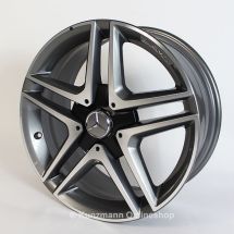 AMG 18-inch wheels set of A-Class W176 5-twin-spoke wheel from the A45 AMG in titanium gray | A17640100007X21-A