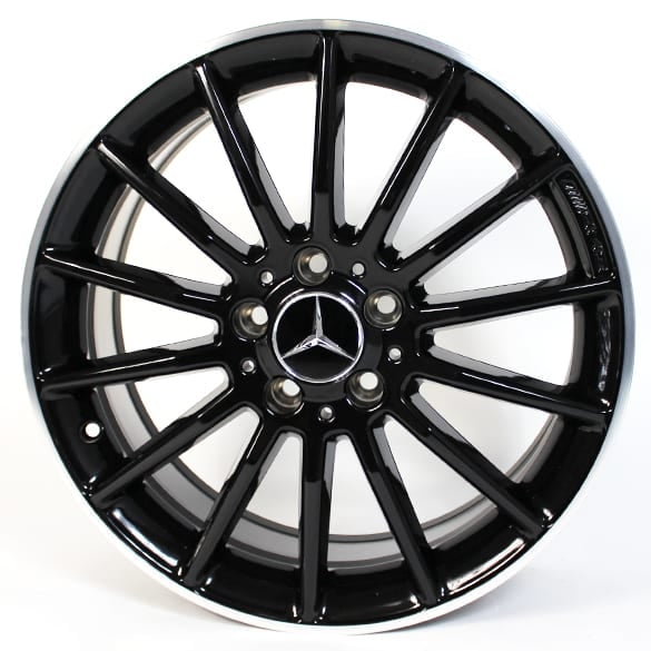 AMG multispoke rim set | A-Class W176 | 18 inch | Genuine Mercedes-Benz | black | A17640102007X23-176