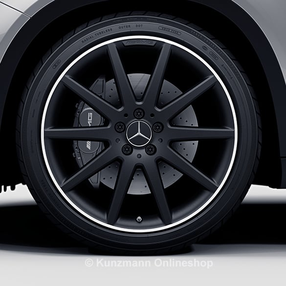 AMG 20 inch rim set Mercedes-Benz GLA X156 10-spoke-wheel high sheen matt black