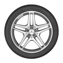 AMG 21-inch alloy wheel set | M-Class W166 | 5-twin-spoke wheel | Original AMG | silver | 21 inches | A16640137007X25-B