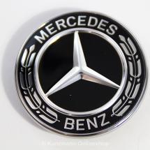 front emblem with star black bonnet original Mercedes-Benz | Stern-Emblem-schwarz-3