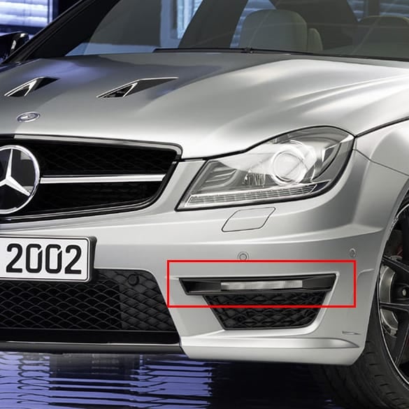 LED day time running light covers black C63 AMG Edition 507 C-Class W204 genuine Mercedes-Benz