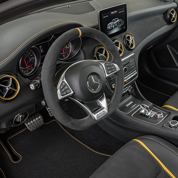 AMG performance steering wheel Yellow Night Edition CLA C/X117 original Mercedes-Benz | A16646014011C88-W117