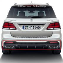 GLE 63 AMG exhaust tips | diffusor | GLE SUV W166 facelift | genuine Mercedes-Benz | GLE63AMG-Diffusor