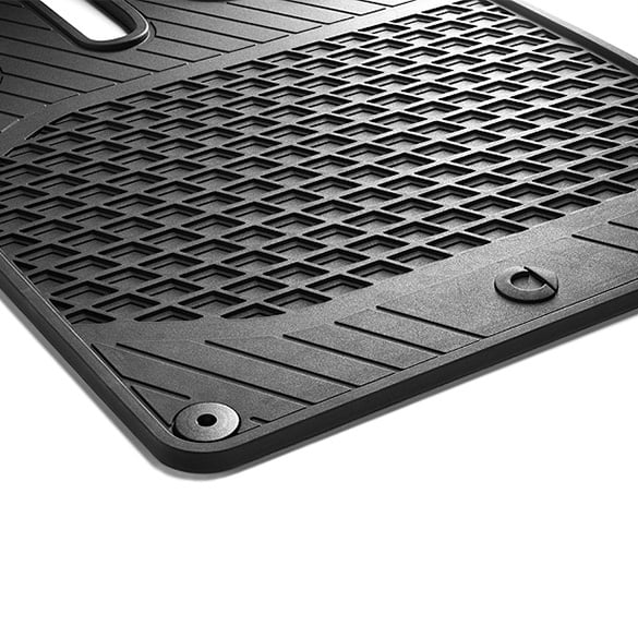 Rubber- all-weather floor mats smart fortwo 451 black 2-piece set genuine smart