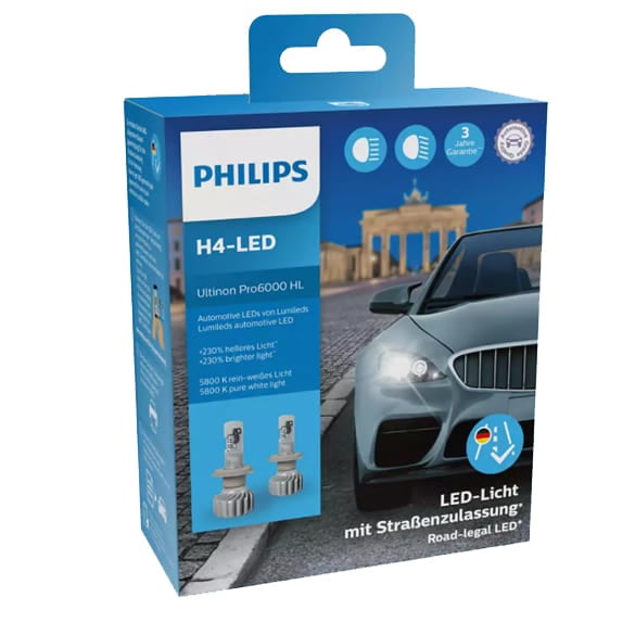 Philips Ultinon Pro6000 H4-LED Halogen Umbausatz