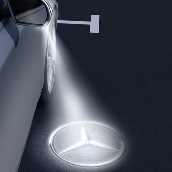 Umfeldbeleuchtung mit Projektion des Markenlogos Original Mercedes-Benz 