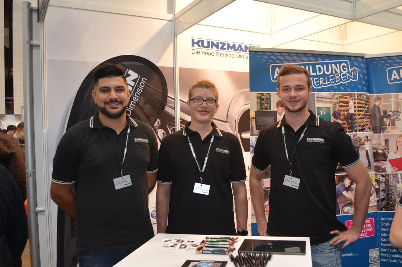 Gewerbliche Auszubildenden von Kunzmann beim Berufswegekompass 2017 in Aschaffenburg
