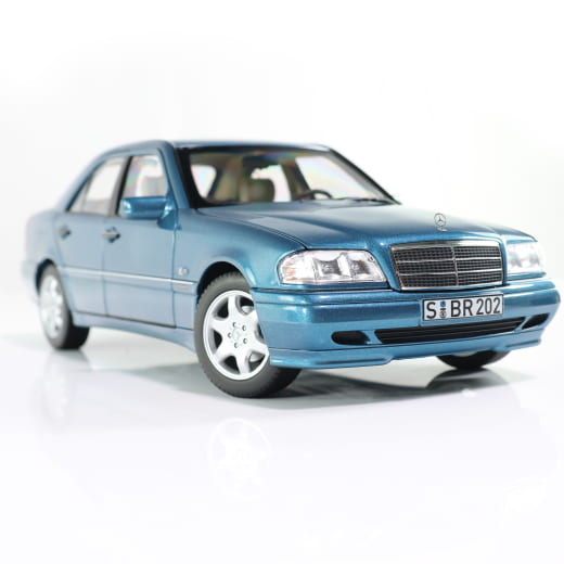 Coche modelo 1:18 C 200 W202 berlina azul Original Mercedes-Benz | B66040704
