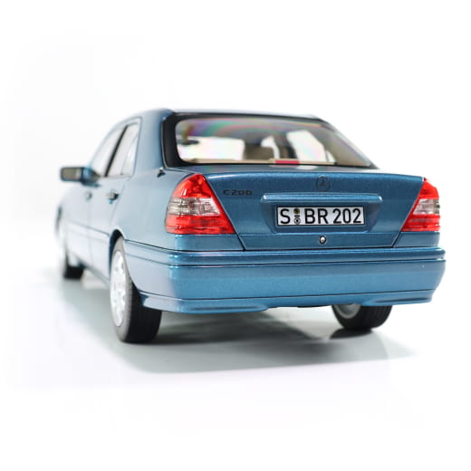 Coche modelo 1:18 C 200 W202 berlina azul Original Mercedes-Benz | B66040704