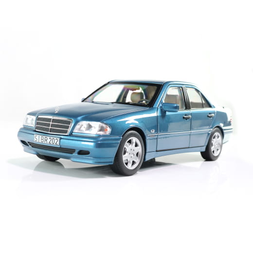 Coche modelo 1:18 C 200 W202 berlina azul Original Mercedes-Benz | B66040704