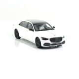 Coche de modelo 1:18 S 680 4MATIC X223 Night Series blanco opalith magno Original Mercedes-Maybach