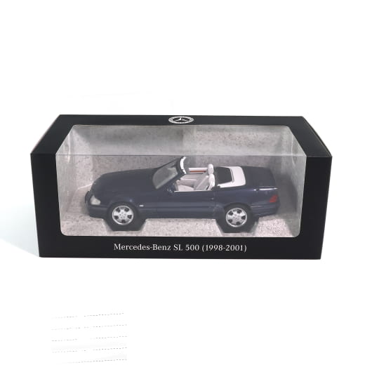 Coche modelo 1:18 SL 500 R129 azul azur original Mercedes-Benz | B66040657