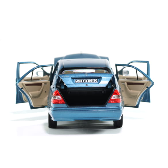 1:18 modelauto C 200 W202 Limousine blauw Origineel Mercedes | B66040704
