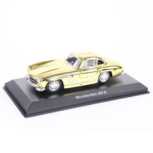 1:38 model car 300 SL golden chrome Genuine Mercedes-Benz