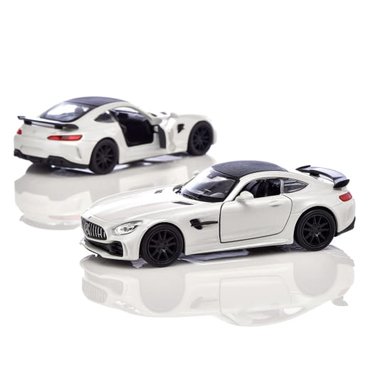 1:38 Pullback model car AMG GT R white Genuine Mercedes-AMG | B66057949