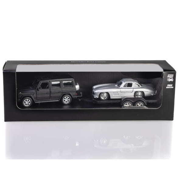 1:38 Pullback model car Trailer set Genuine Mercedes-Benz | B66057952