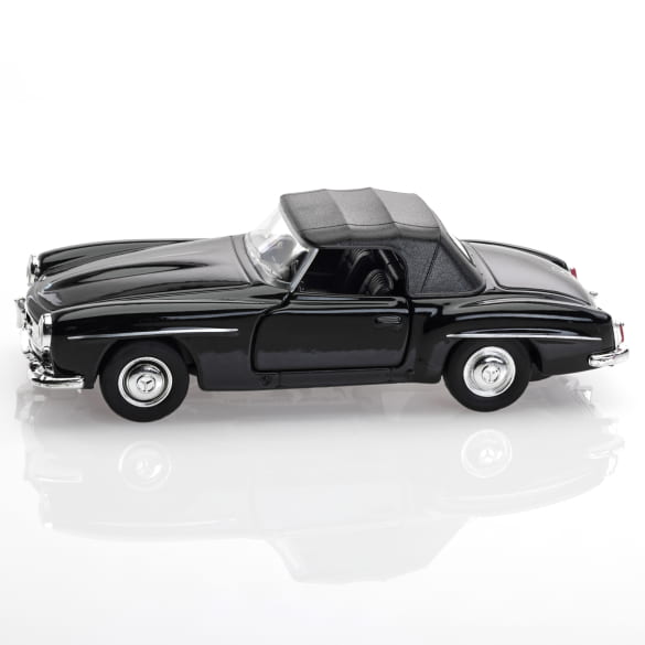 1:38 Pullback modelauto 190 SL zwart Origineel Mercedes-Benz