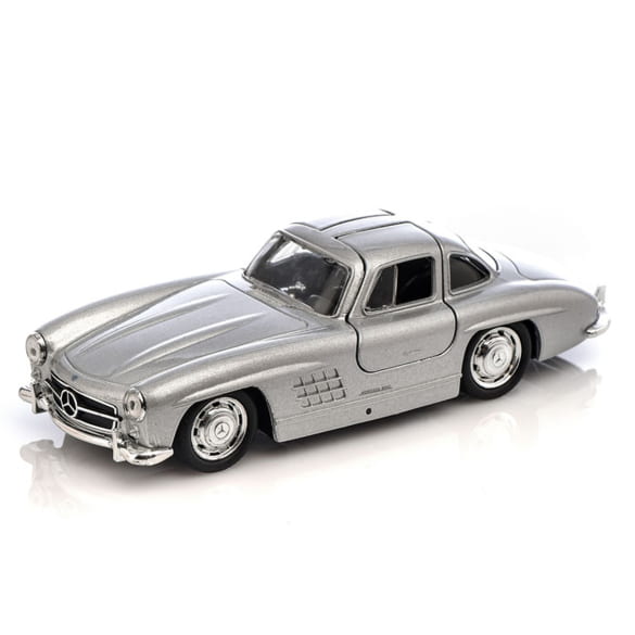 1:38 Pullback modelauto 300 SL vleugeldeuren zilver Origineel Mercedes-Benz
