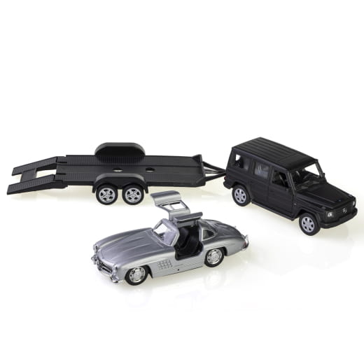 1:38 Pullback Modellauto Trailer Set Original Mercedes-Benz | B66057952