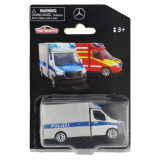 Coche de juguete 1:64 Sprinter policía plata Original Mercedes-Benz