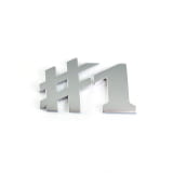 Scritta #1 portellone smart #1 ONE HX11 cromo opaco Originale smart