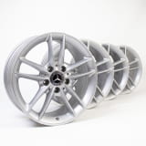 16 inch rim set B-Class W247 5-double-spoke wheel vanadium silver genuine Mercedes-Benz