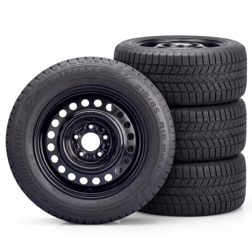16 pouces pneus hiver Kia PV5 Cargo Bridgestone acier noir | WTPV5621565BR-PV5-C