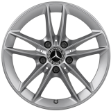 Juego de llantas 16 pulgadas CLA C118 X118 llanta 5 radios dobles plata vanadio Original Mercedes‑Bz