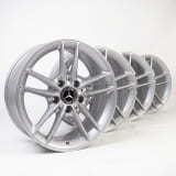 16 Zoll Felgen Satz CLA C118 X118 5-Doppel-Speichen-Rad vanadiumsilber Original Mercedes-Benz