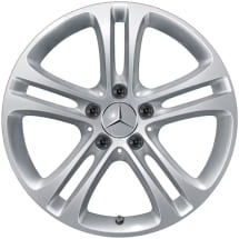 17 inch velgen B-Klasse W247 5-dubbele spaken vanadiumzilver | A1774010400 7X45-W247